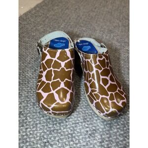 CAPE CLOGS‎ Giraffe Print Euro 32 Girls Shoes USA 1 MADE IN SWEDEN Torpatoffeln